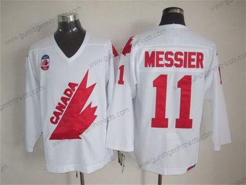 Herren Team Kanada #11 Mark Messier 1991 Olympic CCM Vintage – Weiß