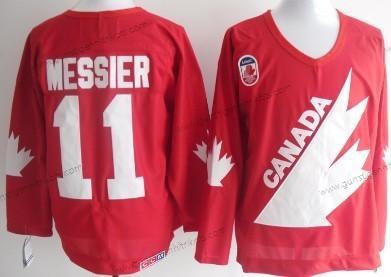 Herren Team Kanada #11 Mark Messier 1991 Olympic Retro CCM Trikots – Rot