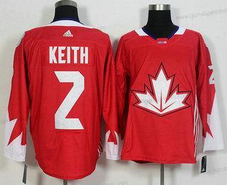 Herren Team Kanada #2 Duncan Keith 2016 World Cup Of Hockey Game Trikots – Rot