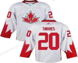 Herren Team Kanada #20 John Tavares 2016 World Cup Strickerei NHL Trikots – Weiß