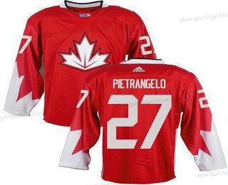 Herren Team Kanada #27 Alex Pietrangelo 2016 World Cup Strickerei NHL Trikots – Rot