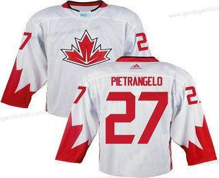 Herren Team Kanada #27 Alex Pietrangelo 2016 World Cup Strickerei NHL Trikots – Weiß