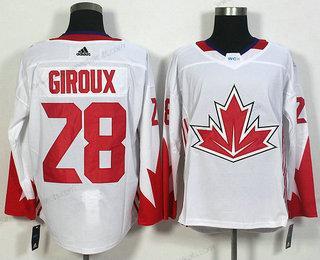 Herren Team Kanada #28 Claude Giroux 2016 World Cup Of Hockey Game Trikots – Weiß