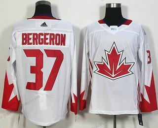 Herren Team Kanada #37 Patrice Bergeron 2016 World Cup Of Hockey Game Trikots – Weiß