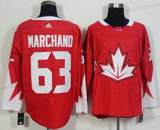 Herren Team Kanada #63 Brad Marchand 2016 World Cup Of Hockey Game Trikots – Rot