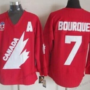 Herren Team Kanada #7 Ray Bourque 1991 Olympic Retro CCM Trikots – Rot