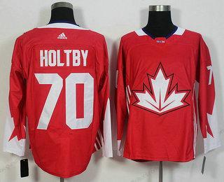 Herren Team Kanada #70 Braden Holtby 2016 World Cup Of Hockey Game Trikots – Rot