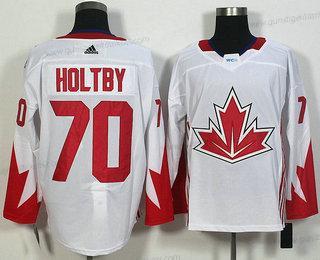 Herren Team Kanada #70 Braden Holtby 2016 World Cup Of Hockey Game Trikots – Weiß