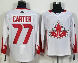 Herren Team Kanada #77 Jeff Carter 2016 World Cup Of Hockey Game Trikots – Weiß