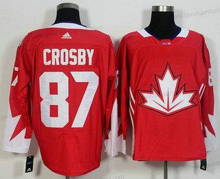 Herren Team Kanada #87 Sidney Crosby 2016 World Cup Of Hockey Game Trikots – Rot