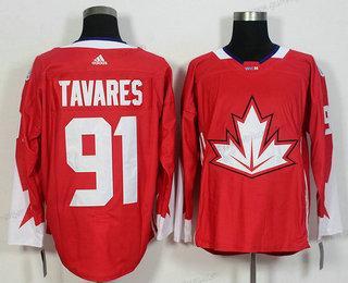 Herren Team Kanada #91 John Tavares 2016 World Cup Of Hockey Game Trikots – Rot