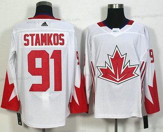 Herren Team Kanada #91 Steven Stamkos 2016 World Cup Of Hockey Game Trikots – Weiß