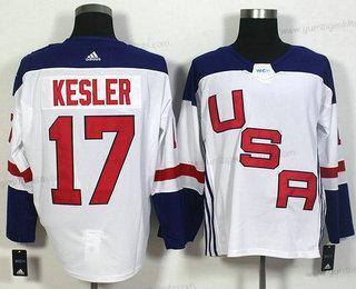 Herren Team USA #17 Ryan Kesler 2016 World Cup Of Hockey Game Trikots – Weiß