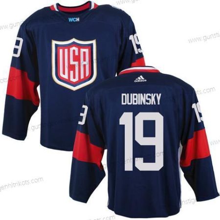 Herren Team USA #19 Brandon Dubinsky 2016 World Cup Of Hockey Game Trikots – Marineblau Blau