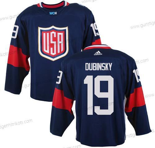 Herren Team USA #19 Brandon Dubinsky 2016 World Cup Of Hockey Game Trikots – Marineblau Blau