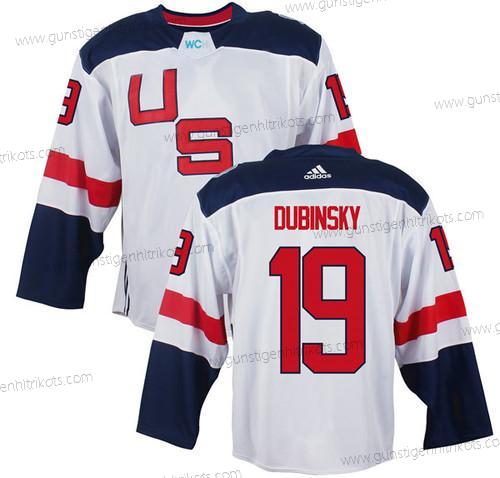 Herren Team USA #19 Brandon Dubinsky 2016 World Cup Of Hockey Game Trikots – Weiß