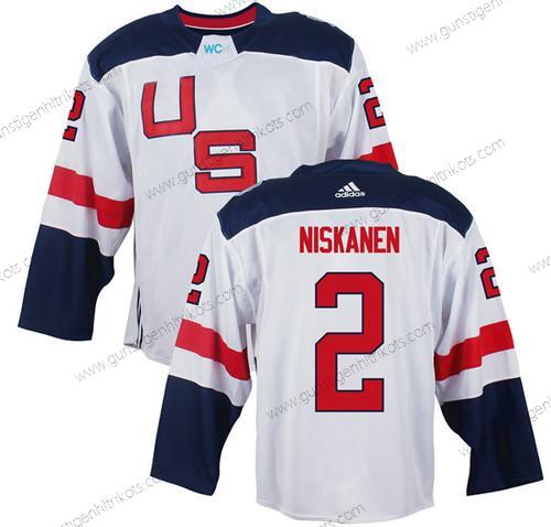 Herren Team USA #2 Matt Niskanen 2016 World Cup Of Hockey Game Trikots – Weiß