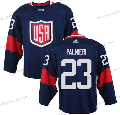 Herren Team USA #23 Kyle Palmieri 2016 World Cup Of Hockey Game Trikots – Marineblau Blau