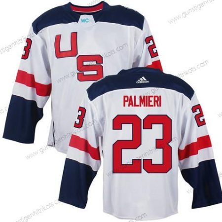 Herren Team USA #23 Kyle Palmieri 2016 World Cup Of Hockey Game Trikots – Weiß