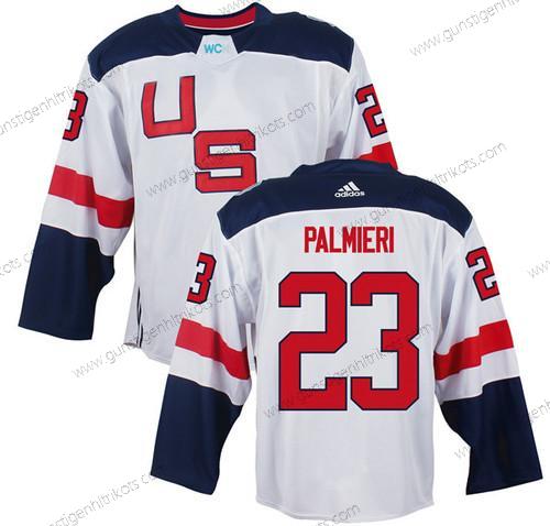 Herren Team USA #23 Kyle Palmieri 2016 World Cup Of Hockey Game Trikots – Weiß