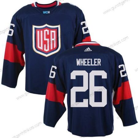 Herren Team USA #26 Blake Wheeler 2016 World Cup Of Hockey Game Trikots – Marineblau Blau