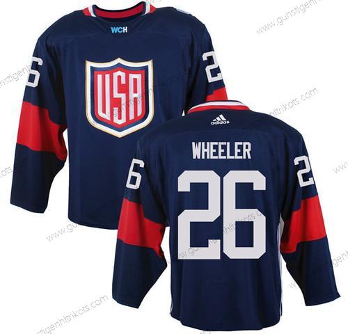 Herren Team USA #26 Blake Wheeler 2016 World Cup Of Hockey Game Trikots – Marineblau Blau