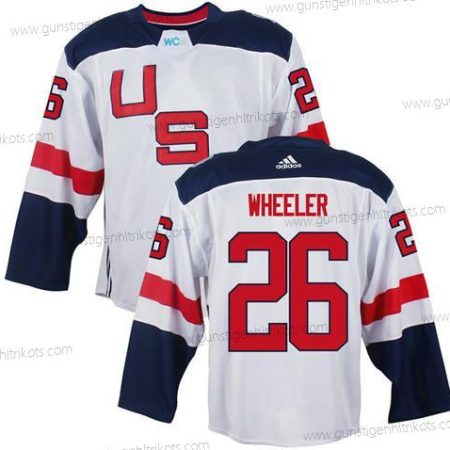 Herren Team USA #26 Blake Wheeler 2016 World Cup Of Hockey Game Trikots – Weiß