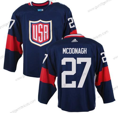 Herren Team USA #27 Ryan Mcdonagh 2016 World Cup Of Hockey Game Trikots – Marineblau Blau