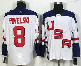 Herren Team USA #8 Joe Pavelski 2016 World Cup Of Hockey Game Trikots – Weiß