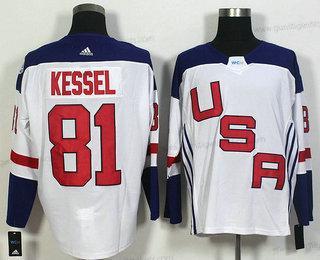 Herren Team USA #81 Phil Kessel 2016 World Cup Of Hockey Game Trikots – Weiß