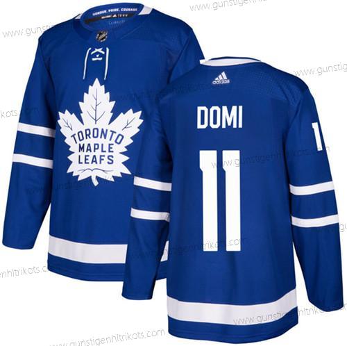 Herren Toronto Maple Leafs #11 Max Domi Strickerei Trikots – Blau