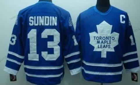 Herren Toronto Maple Leafs #13 Mats Sundin Retro CCM Trikots – Blau