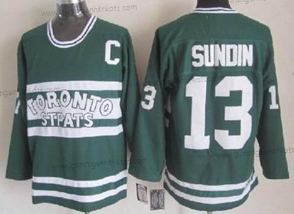 Herren Toronto Maple Leafs #13 Mats Sundin Retro CCM Trikots – Grün