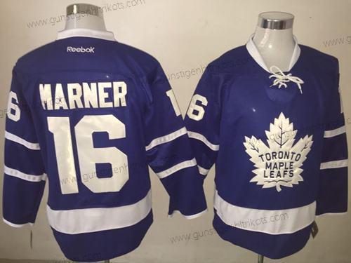 Herren Toronto Maple Leafs #16 Mitchell Marner New Strickerei NHL Trikots – Blau