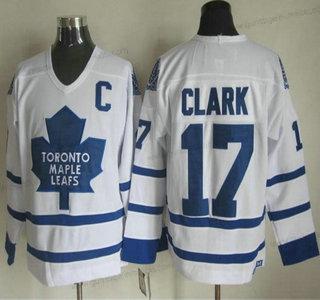 Herren Toronto Maple Leafs #17 Wendel Clark 2000-01 CCM Vintage Trikots – Weiß