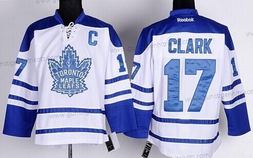 Herren Toronto Maple Leafs #17 Wendel Clark Ausweichtrikot Trikots – Weiß