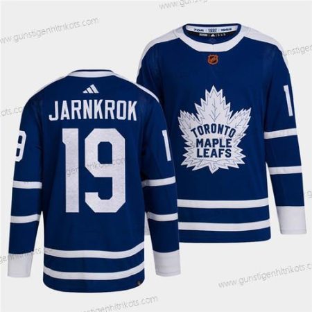 Herren Toronto Maple Leafs #19 Calle Jarnkrok 2022 Rückseite Retro Strickerei Trikots – Schwarz Blau