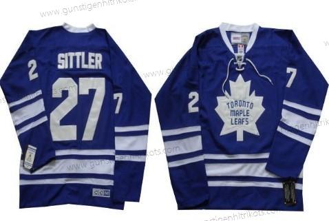 Herren Toronto Maple Leafs #27 Darryl Sittler Ausweichtrikot Retro CCM Trikots – Blau