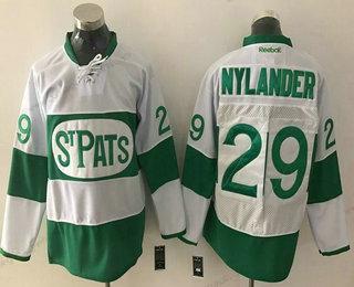 Herren Toronto Maple Leafs #29 William Nylander 2017 St. Patrick’S Day Strickerei NHL Reebok Hockey Trikots – Weiß Grün