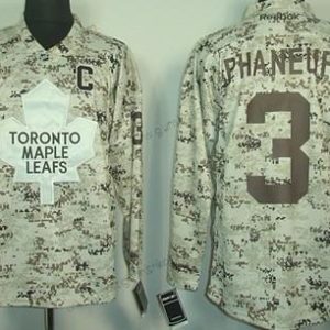 Herren Toronto Maple Leafs #3 Dion Phaneuf Trikots – Weiß Tarnfarbe