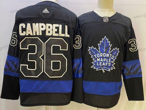 Herren Toronto Maple Leafs #36 Jack Campbell X Drew House Inside Out Strickerei Trikots – Schwarz