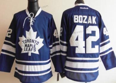 Herren Toronto Maple Leafs #42 Tyler Bozak Ausweichtrikot Trikots – Blau