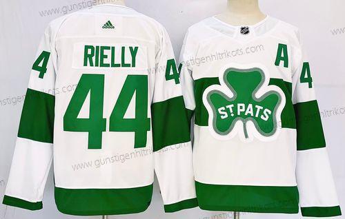 Herren Toronto Maple Leafs #44 Morgan Rielly St Patricks Authentisch Trikots – Weiß