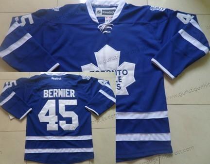 Herren Toronto Maple Leafs #45 Jonathan Bernier Trikots – Blau