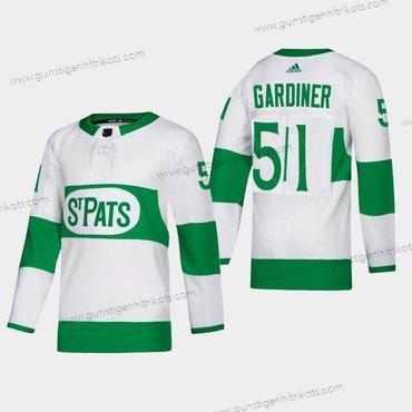 Herren Toronto Maple Leafs #51 Jake Gardiner Toronto St. Pats Road Authentisch Spieler Trikots – Weiß