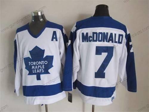 Herren Toronto Maple Leafs #7 Lanny Mcdonald 1982-83 CCM Vintage Trikots – Weiß