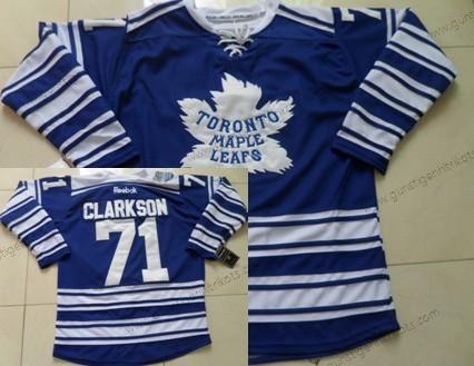 Herren Toronto Maple Leafs #71 David Clarkson 2014 Winter Klassisch Trikots – Blau