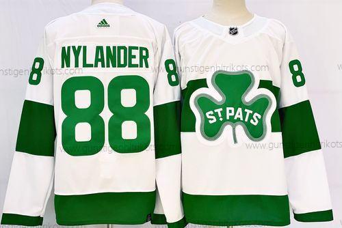 Herren Toronto Maple Leafs #88 William Nylander St Patricks Authentisch Trikots – Weiß