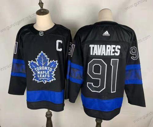 Herren Toronto Maple Leafs #91 John Tavares X Drew House Inside Out Strickerei Trikots – Schwarz