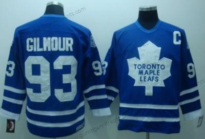 Herren Toronto Maple Leafs #93 Doug Gilmour Retro CCM Trikots – Blau